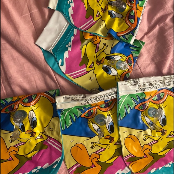 LOONEY TUNES Tweety Bird Swim Arm Bands FLOATIES - Picture 6 of 7
